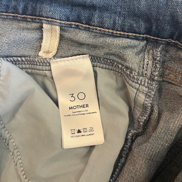 Mother The Dazzler Yoke Front Ankle Wander Dust Blue Denim Jeans, Sz 30, EUC - Picture 6 of 7